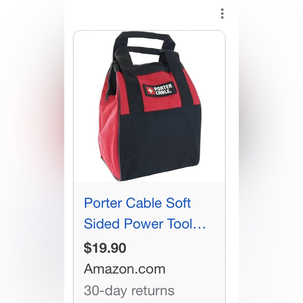 Get 10 Porter Cable contractor bags 10” x 7” x  12”. (Retail $20 each) - Picture 2 of 2